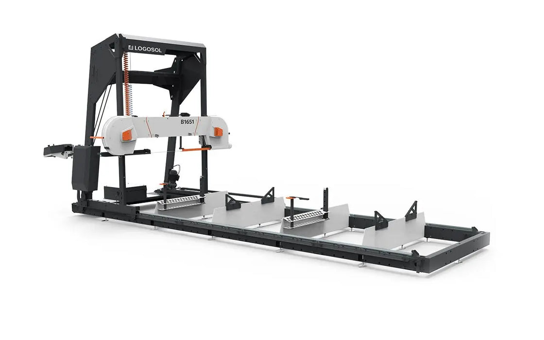 B1651 Band Sawmill, Cut set, with 27 hp Petrol engine with electric start