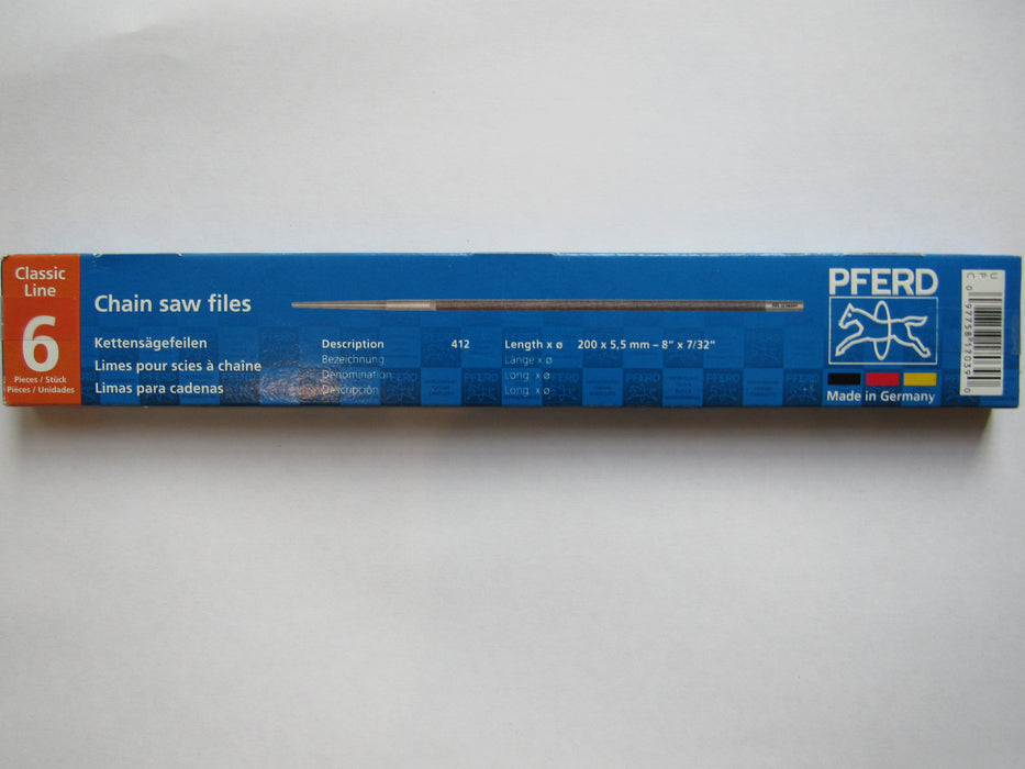 Pferd Chainsaw Files 7/32 5.5mm x 200 Pack of 6
