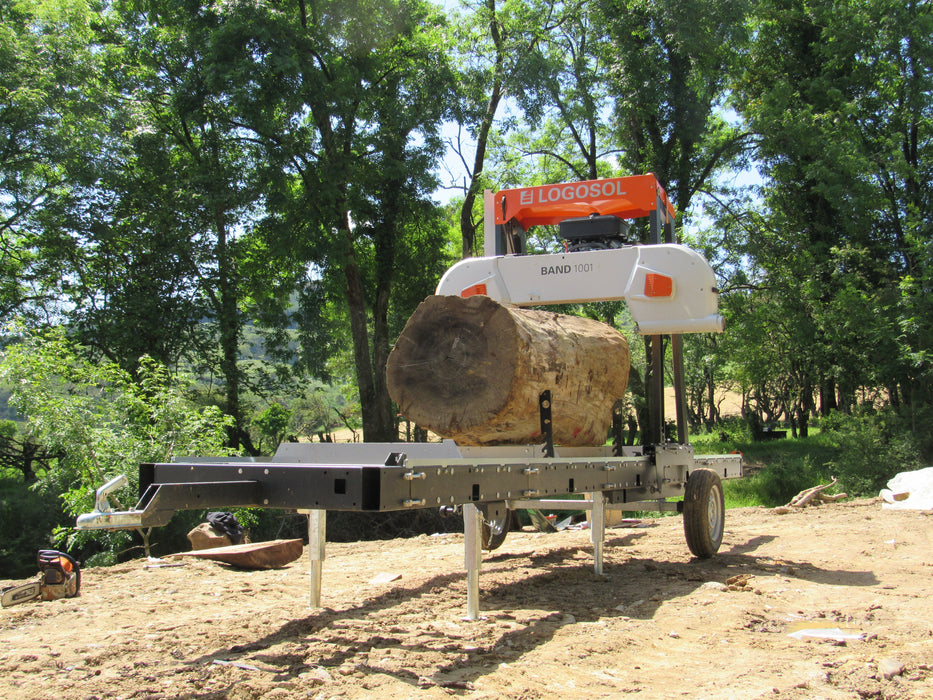 B1001 Band Sawmill, Cut set, with 23 hp Petrol engine (Briggs & Stratton) with electric start