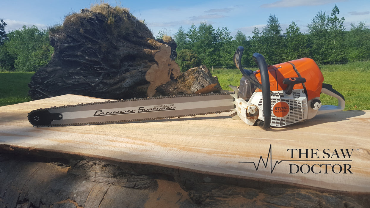 Cannon 36 Inch DuraLite, CSB-S1-36-63-DL-3 - DuraLite, Replaceable Sprocket Tip, Stihl S1 Mount, 36 Inches, .063 Gauge, 3/8 Pitch, 114 Drive Links